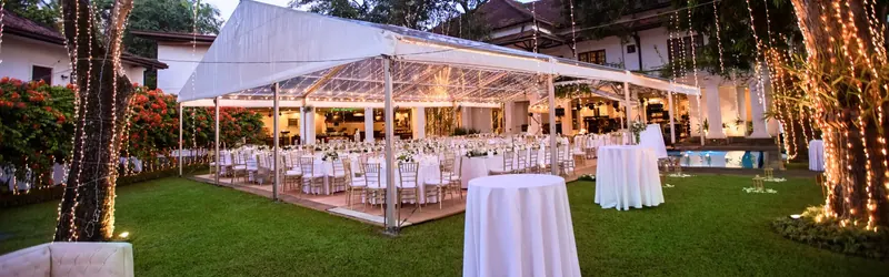 Mahaweli Reach Hotel, Kandy (riverside, wedding venue